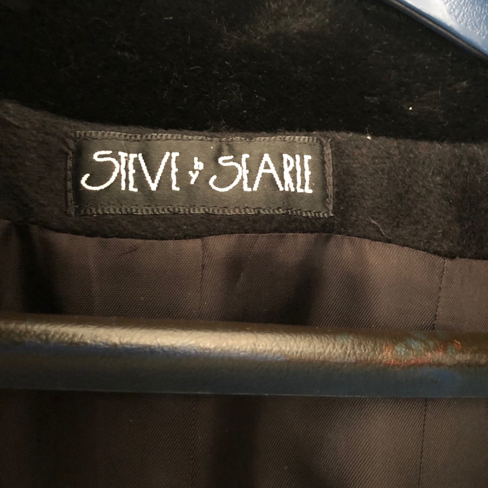 Black, slightly flared, wool long jacket - Picture 2 of 2